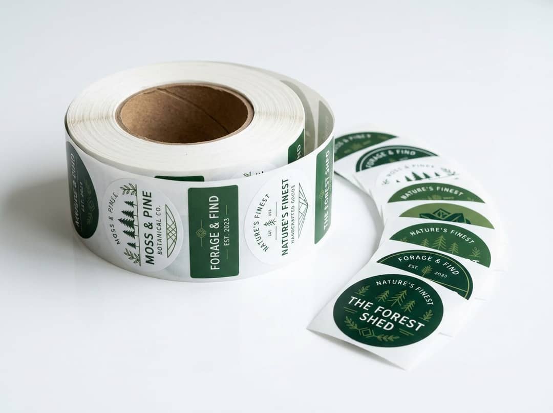Custom stickers printed on a roll